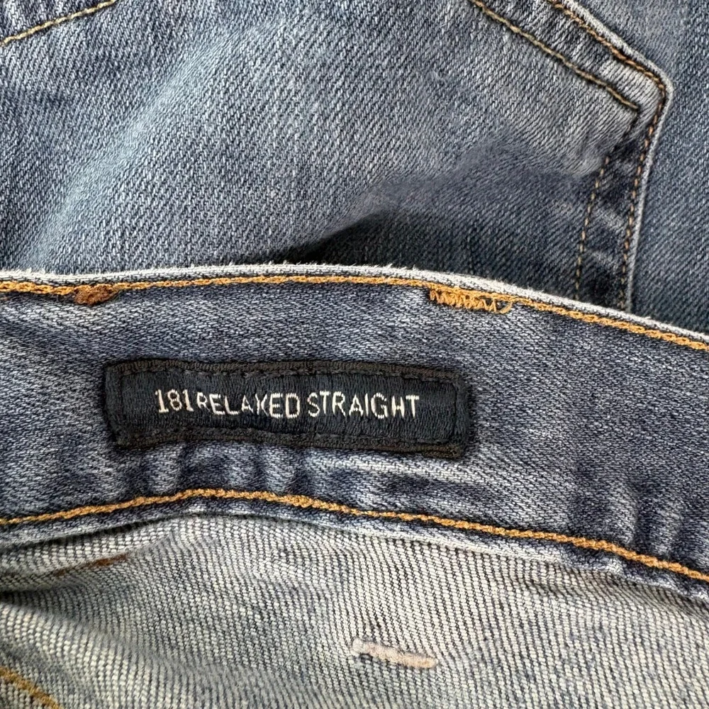 Lucky Brand Jeans Mens Size 52x32 Blue 181 Relaxed Fit Straight Leg Denim Casual